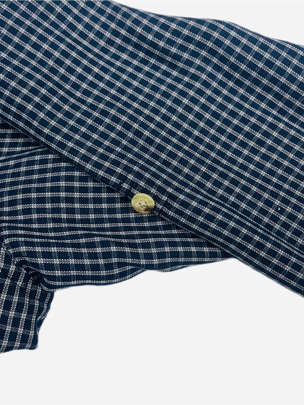 The North Face Men’s XL Navy Grid Button-Down Long Sleeve Shirt